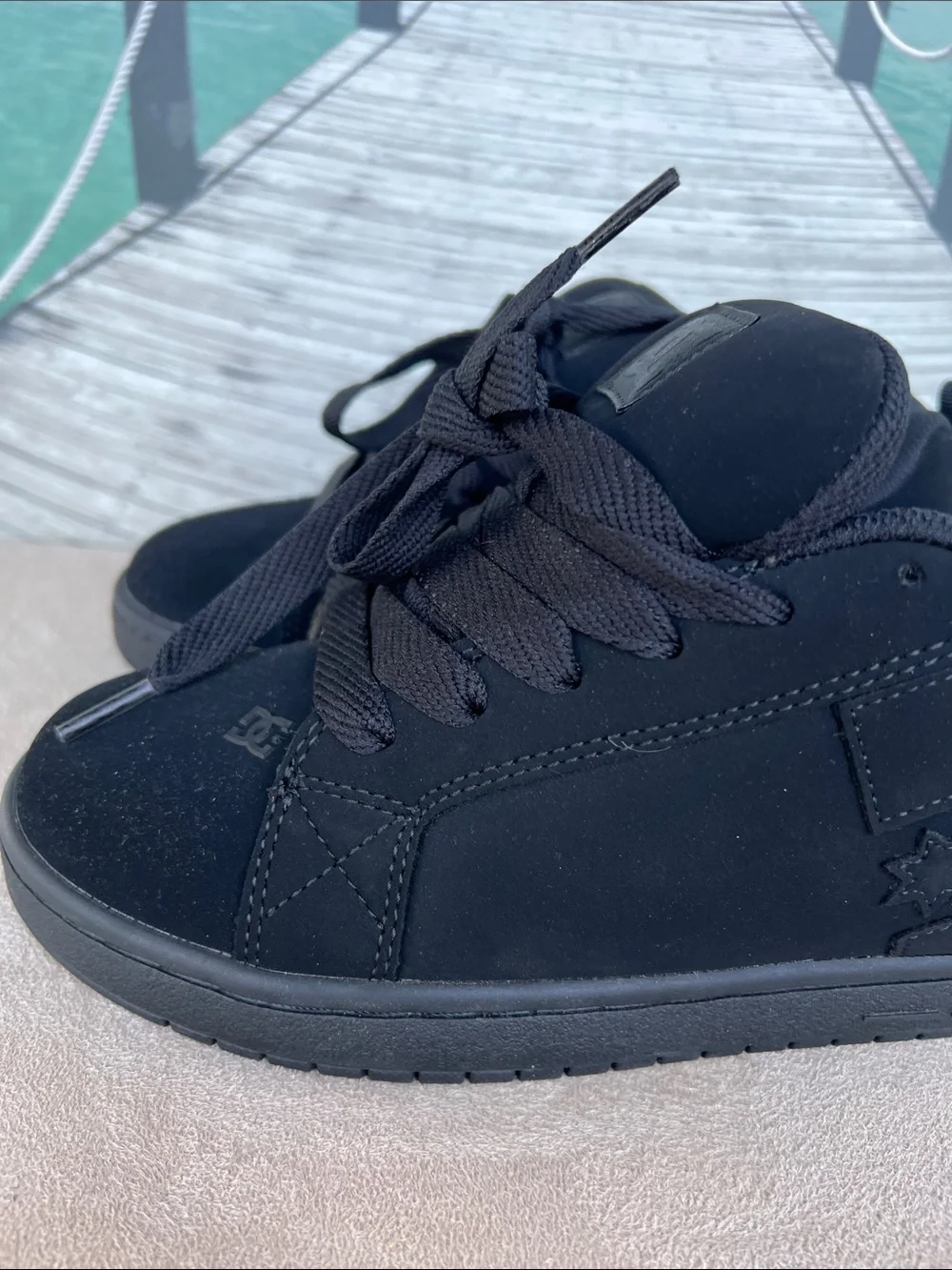 DC Men’s Black Court Graffik Skate Sneakers